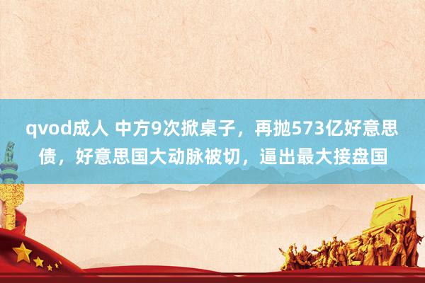 qvod成人 中方9次掀桌子，再抛573亿好意思债，好意思国大动脉被切，逼出最大接盘国